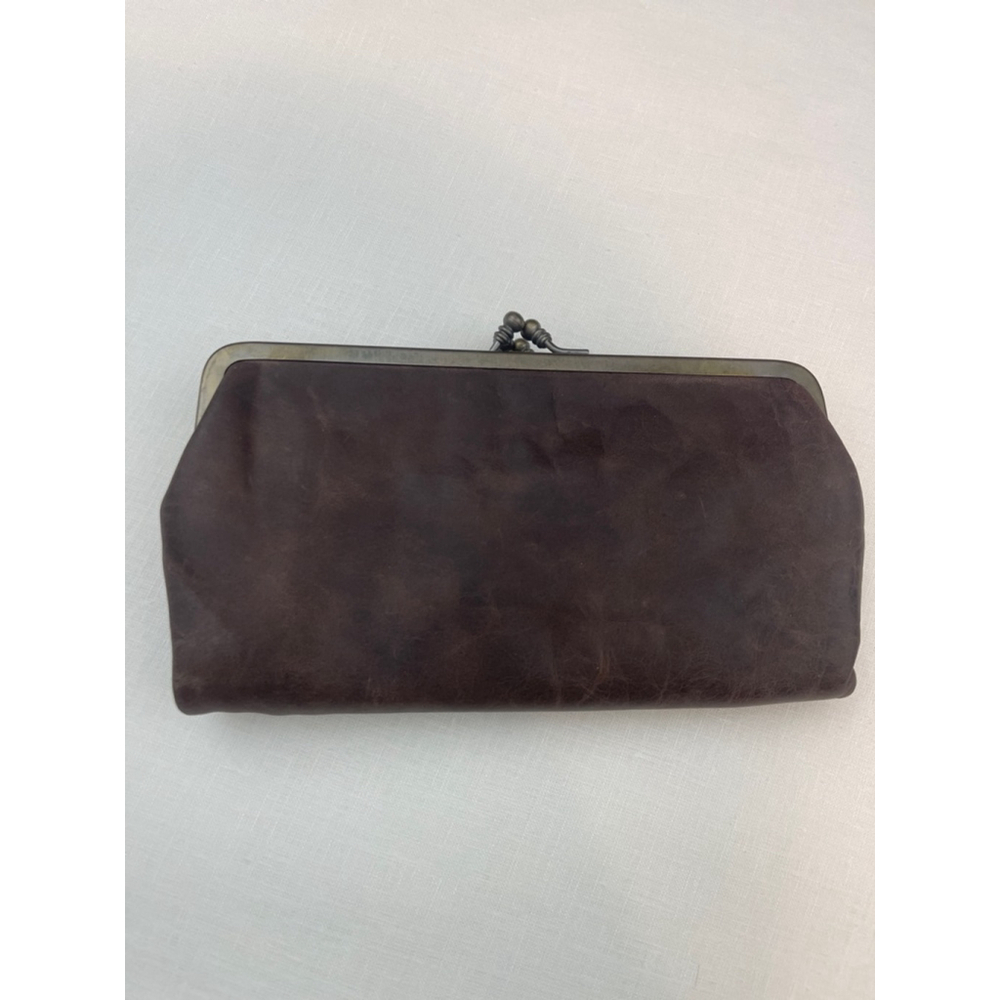 Women's Stress Brown Leather Wallet One Size
